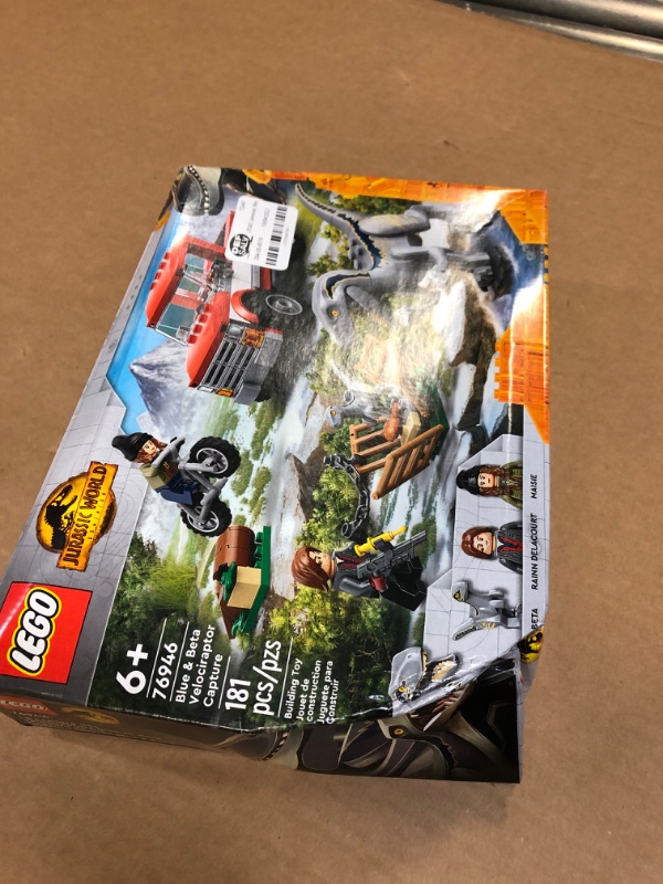 Photo 2 of ****MINOR DAMAGE TO PACKAGING LEGO Jurassic World Blue  Beta Velociraptor Capture 76946 Building Kit