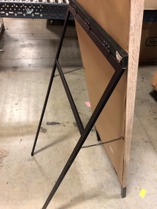 Photo 1 of 20" x 66" Oak and Metal Modern Floor Mirror Brown - Project 62™

