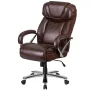 Photo 1 of LeatherSoft Blend Executive Swivel Chair with Built-In Lumbar Support