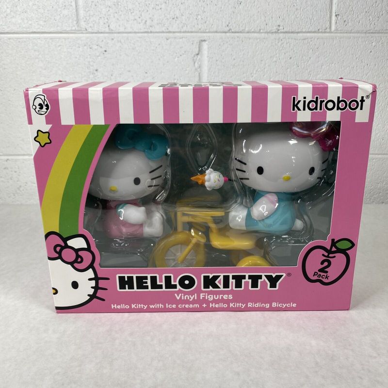 Photo 1 of  NECA Hello Kitty Kidrobot 2-pk Vinyl Figures Rare 
