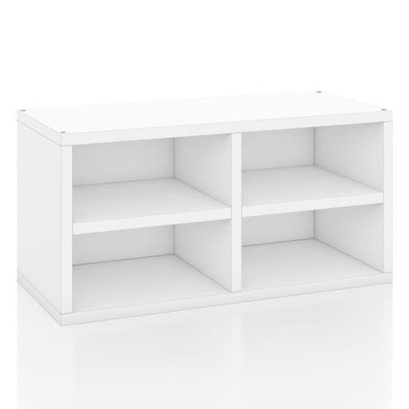Photo 1 of Way Basics Connect Rectangle Shelf, White
