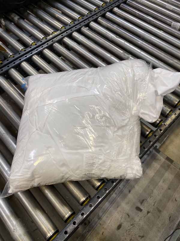 Photo 2 of Amazon Basics White Hypoallergenic Decorative Throw Pillow Insert - 28" x 28"-----used needs cleaning