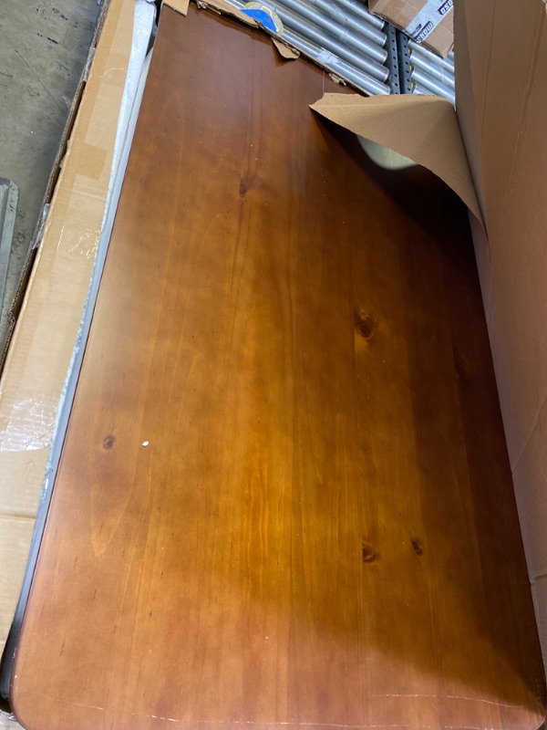 Photo 2 of ZINUS Jen 47 Inch Wood Dining Table / Solid Wood Kitchen Table / Easy Assembly, Espresso-------Table has cracks & minor scratches due to usage 
