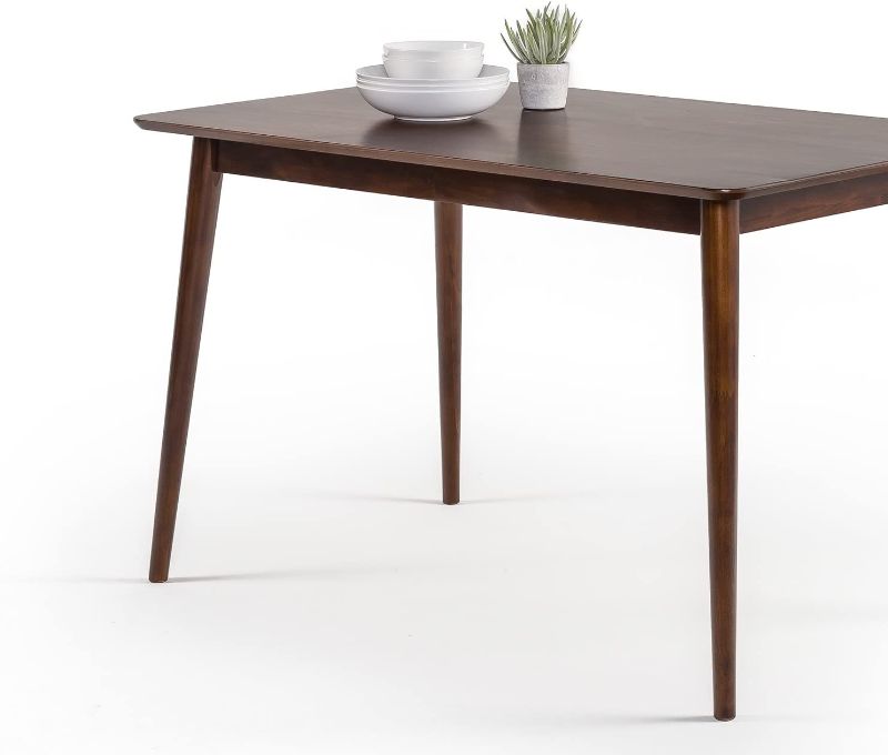 Photo 1 of ZINUS Jen 47 Inch Wood Dining Table / Solid Wood Kitchen Table / Easy Assembly, Espresso-------Table has cracks & minor scratches due to usage 
