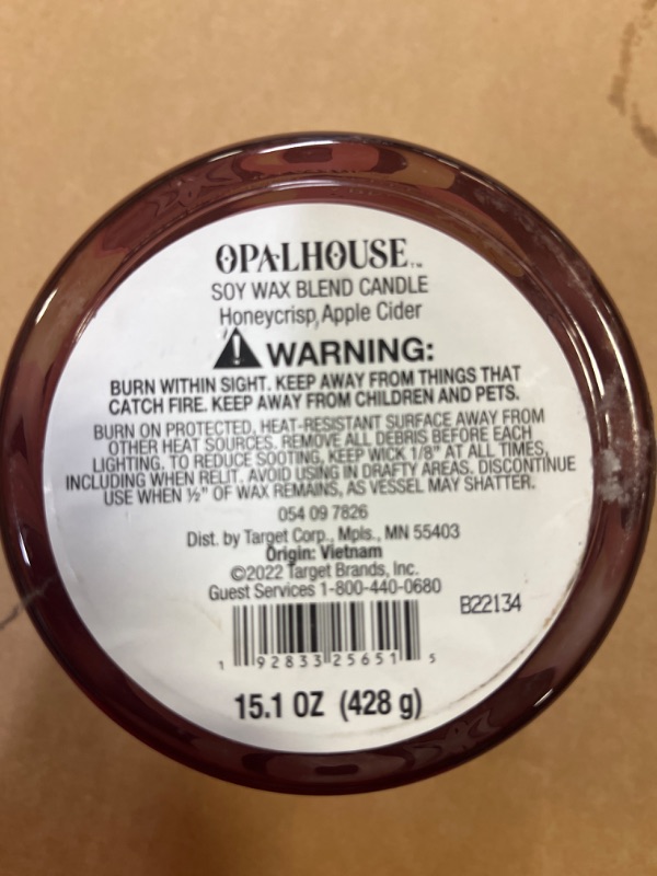 Photo 3 of 15.1oz Honeycrisp Apple Cider Icon Print Candle - Opalhouse™

