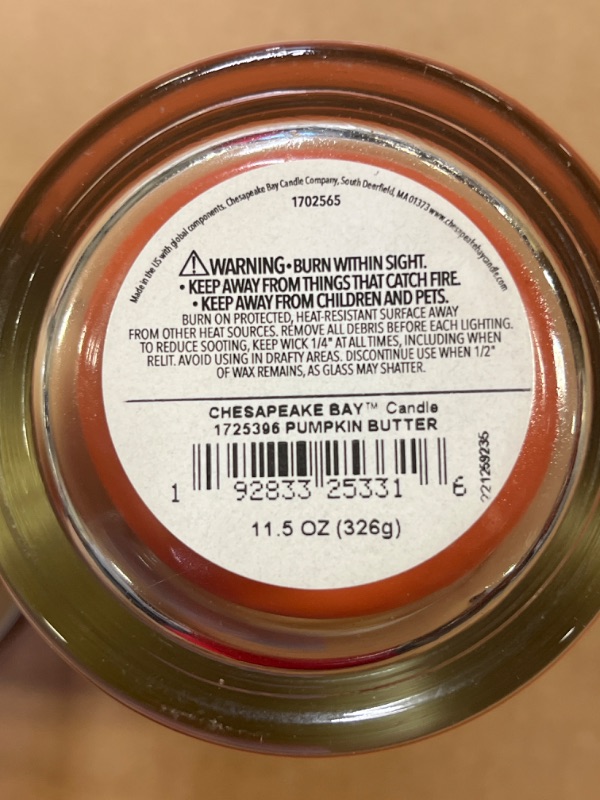 Photo 1 of  2 PK Home Scents Jar Candles (Pumpkin Butter & Almond Macaroons)

