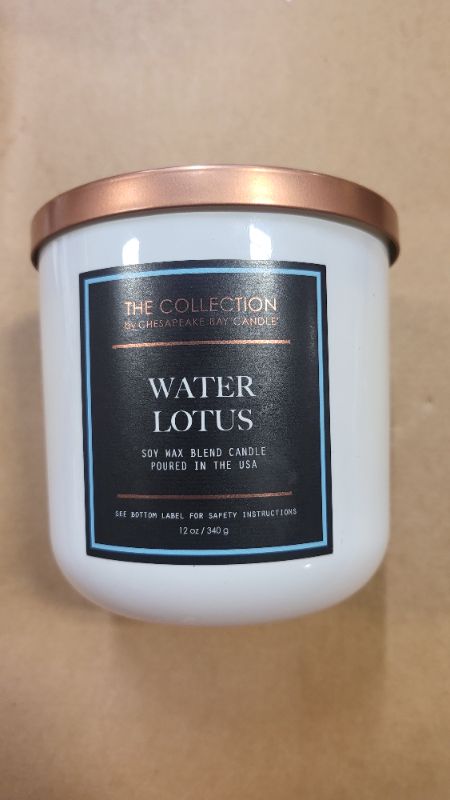 Photo 2 of 12oz Glass Jar 2-Wick Candle Water Lotus - The Collection By Chesapeake Bay Candle