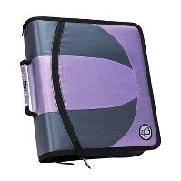 Photo 1 of 3" D Ring Zipper Binder with File Folder Light Purple - Case-it

