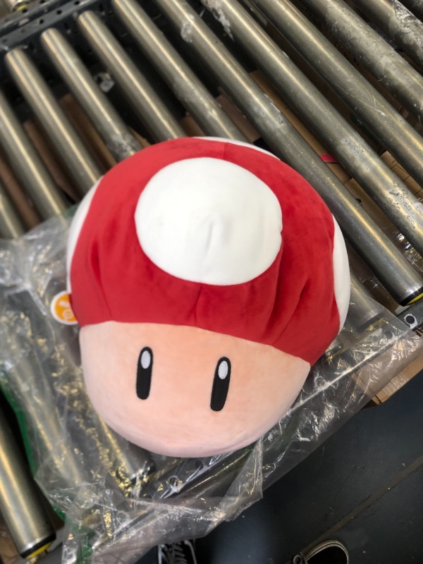 Photo 3 of Club Mocchi Mocchi Nintendo Mario Kart Club Mocchi-Mocchi- Mega Mushroom Plush Stuffed Toy ----- NEEDS CLEANING