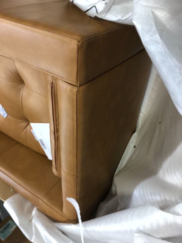 Photo 12 of Amazon Brand – Rivet Cove Mid-Century Modern Tufted Leather Accent Chair