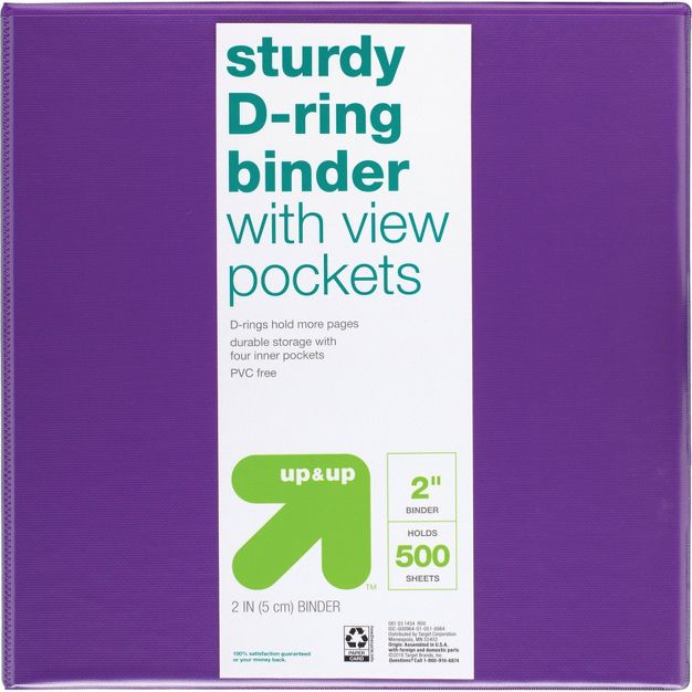 Photo 1 of 2" 3 Ring Binder Clear View - up & up™

