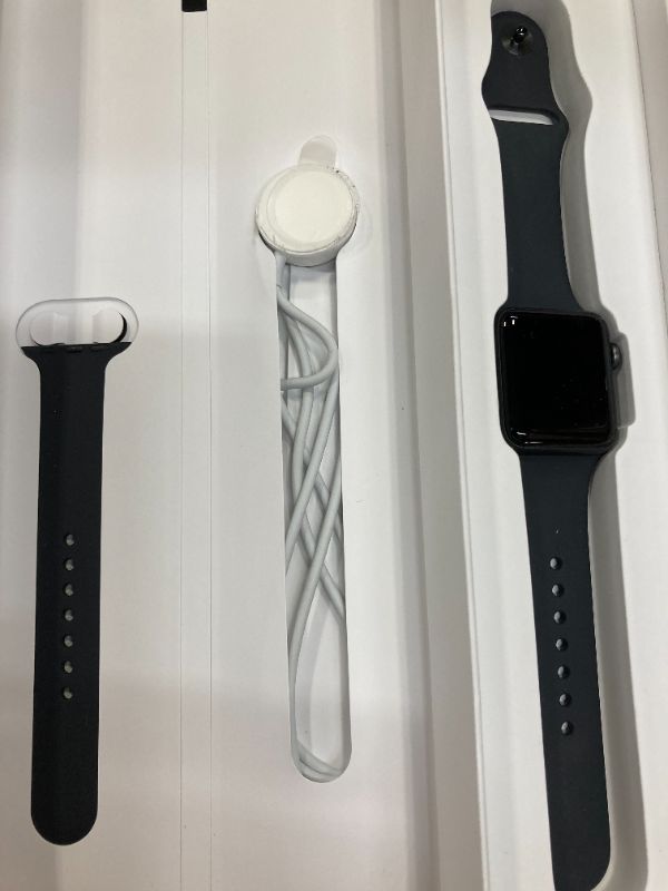 Photo 4 of Apple Watch Series 3 38mm Smartwatch (GPS Only, Space Gray Aluminum Case, Black Sport Band)