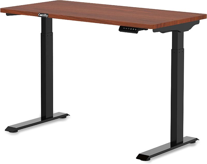 Photo 1 of Comfty Home/Office Height Adjustable Table, 28.7” to 48.4”, Mahogany/Black
