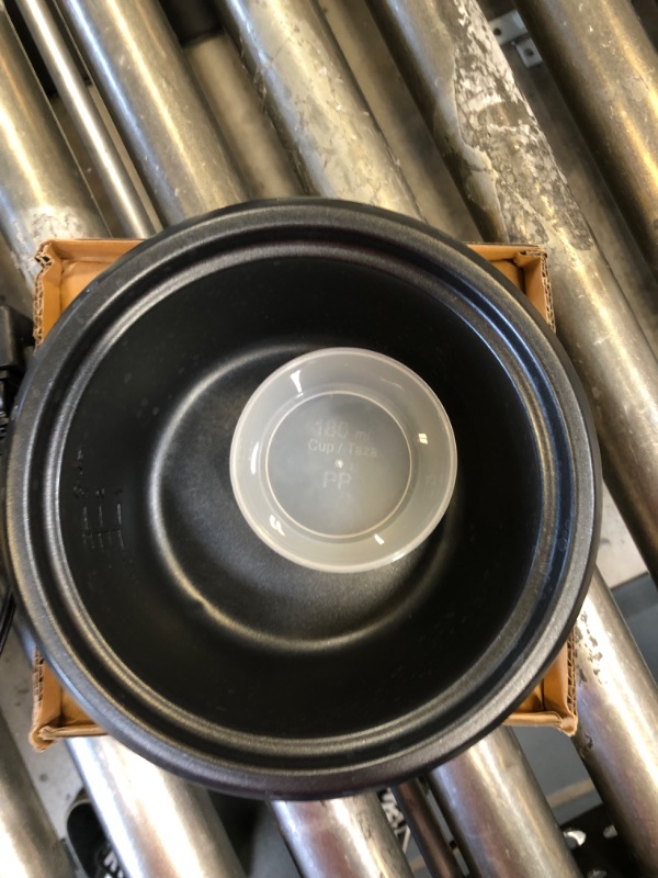 Photo 1 of 6-Cup Black Rice Cooker with Removable Steam Tray