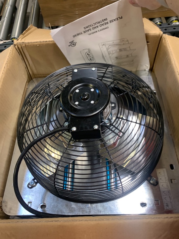 Photo 3 of 12 in. Shutter Exhaust Fan with Thermospeed Controller, 65-Watt, Did not Turn on Selling for Parts