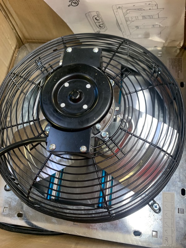 Photo 5 of 12 in. Shutter Exhaust Fan with Thermospeed Controller, 65-Watt, Did not Turn on Selling for Parts