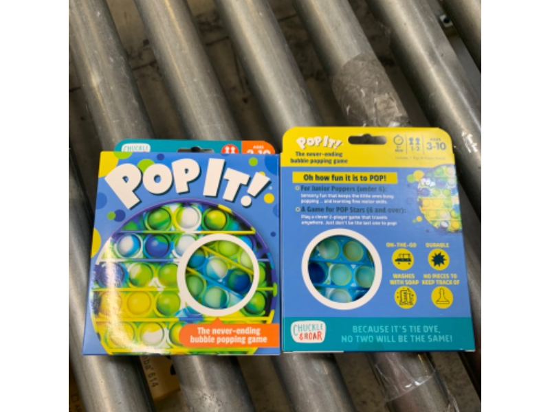 Photo 2 of Chuckle & Roar Pop It! Blue-Green Tie Dye Bubble Popping and Sensory Game, 2 BOX BUNDLE

