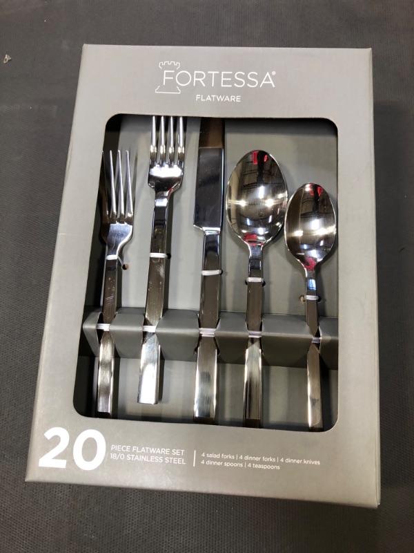 Photo 2 of 20pc Stainless Steel Grand City Silverware Set - Fortessa Tableware Solutions

