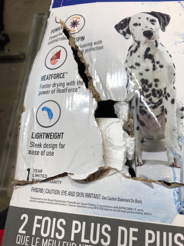 Photo 3 of ****MAJOR DAMAGE TO PACKAGING**** Hoover PowerDash Pet Lightweight Compact Carpet Cleaner Machine - FH50700US	
