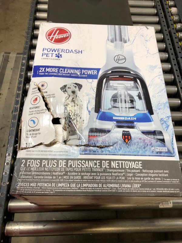 Photo 2 of ****MAJOR DAMAGE TO PACKAGING**** Hoover PowerDash Pet Lightweight Compact Carpet Cleaner Machine - FH50700US	