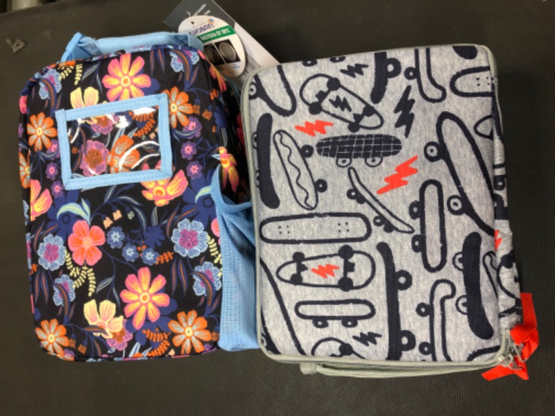 Photo 4 of ****BOY AND GIRL 2 PACK**** Fulton Bag Co. Upright Lunch Bag - Midnight Garden & Classic Lunch Bag Skateboards - Cat & Jack	