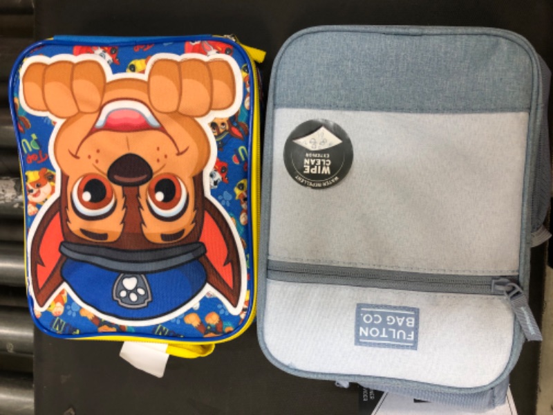 Photo 4 of *****2 PACK**** Fulton Bag Co. Upright Lunch Bag - Ballard Blue & PAW Patrol Lunch Box - Blue	