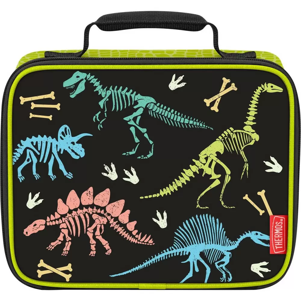 Photo 1 of ****2 PACK**** Thermos Lunch Bag with Antimicrobial Liner - Glow in the Dark Dino	