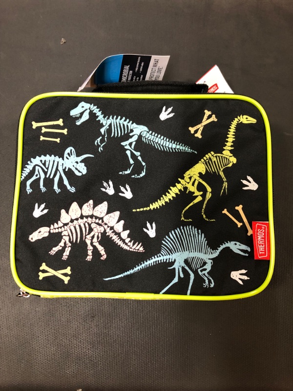 Photo 2 of ****2 PACK**** Thermos Lunch Bag with Antimicrobial Liner - Glow in the Dark Dino	