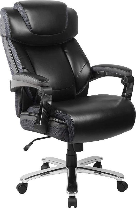 Photo 1 of ***PARTS ONLY/NO LEGS***Flash Furniture HERCULES Series Big & Tall 500 lb. Rated Black LeatherSoft Executive Swivel Ergonomic Office Chair with Adjustable Headrest
OUT OF BOX ITEM 