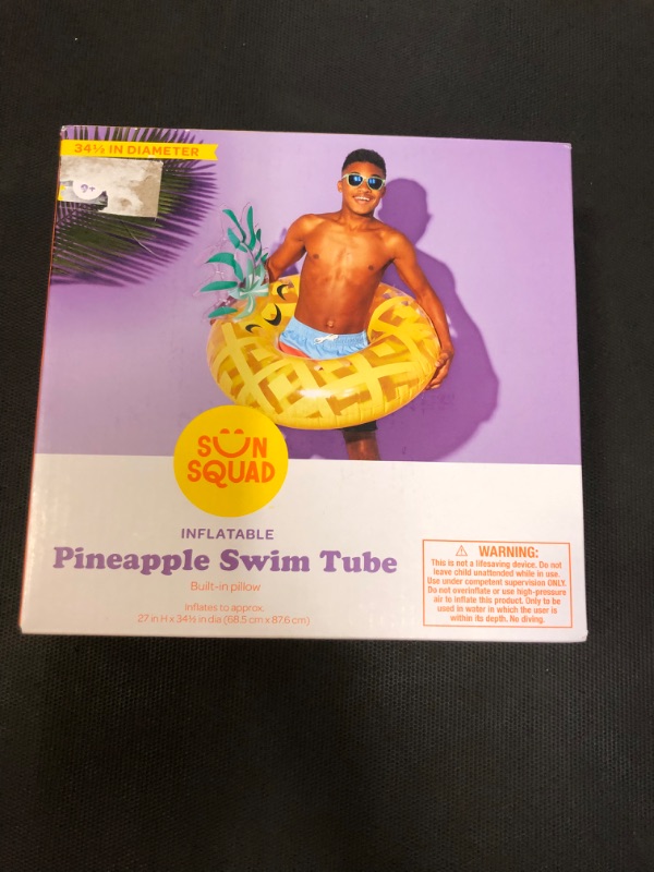 Photo 2 of ****3 PACK**** Pineapple with Top Leaves Ring Float - Sun Squad