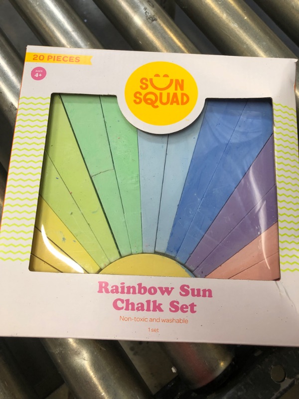 Photo 2 of 20pc Sidewalk Rainbow Sun Chalk Set - Sun Squad™

