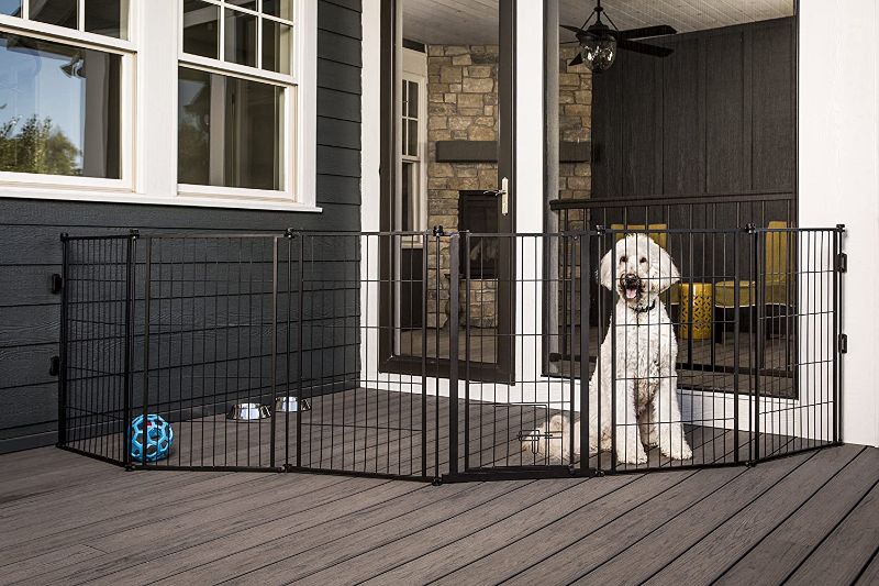 Photo 1 of Carlson Pet Products 3-in-1 Weather-Resistant Outdoor 144-Inch Wide Pet Gate