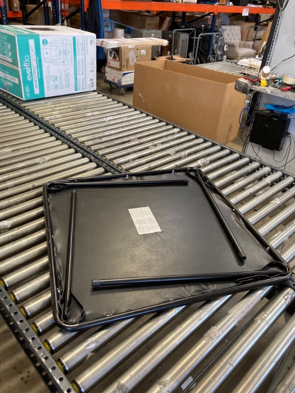 Photo 3 of 34" x 34" Folding Table Black - Plastic Dev Group