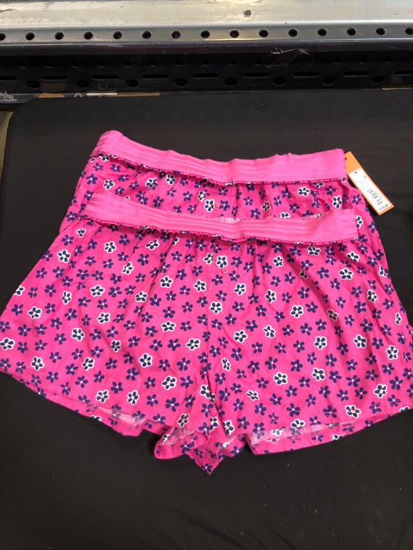 Photo 2 of 2 PK Woen's Daisy Print Foldover Waistband Boxer Sleep Shorts - Colsie™- SIZE M
