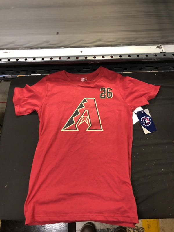 Photo 2 of Youth Arizona Diamondbacks Red Primary Logo Team 26 T-Shirt Large

