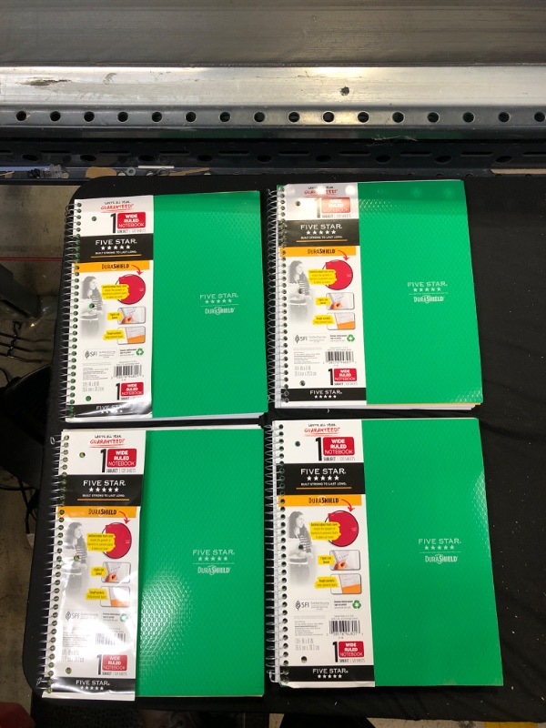 Photo 1 of Generic Green 120 Sheet Notebooks, Pack of 4