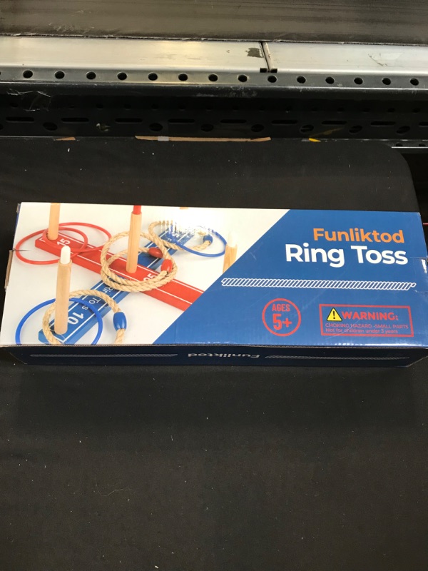 Photo 2 of Funliktod Outdoor Ring Toss Game for Kids & Family Indoor Holiday Lawn Yard Game for Family Easy to Set Up w/Compact Carry Bag
