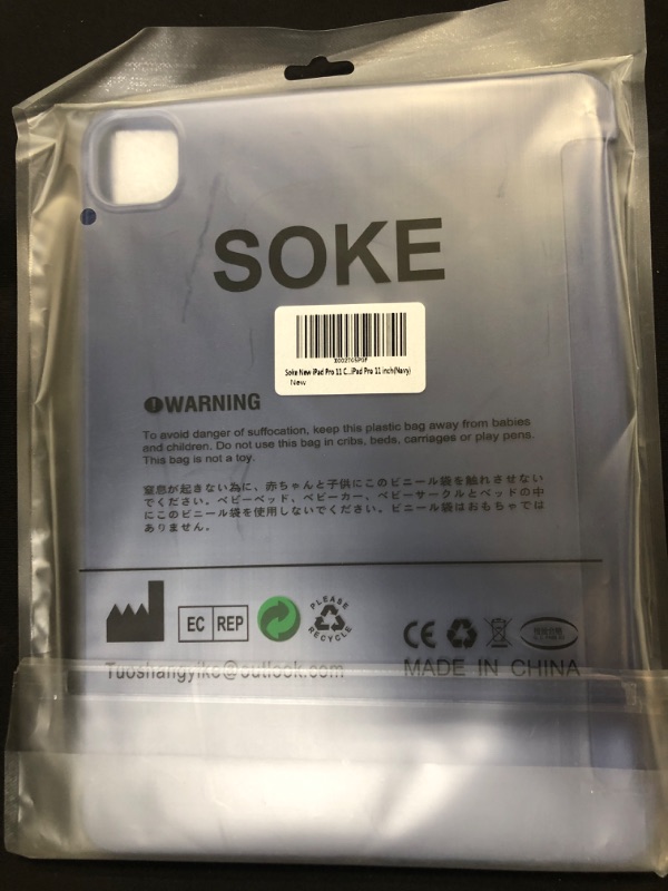 Photo 2 of Soke New iPad Pro 11 Case 2021(3rd Generation) - [Slim Trifold Stand + 2nd Gen Apple Pencil Charging + Smart Auto Wake/Sleep]