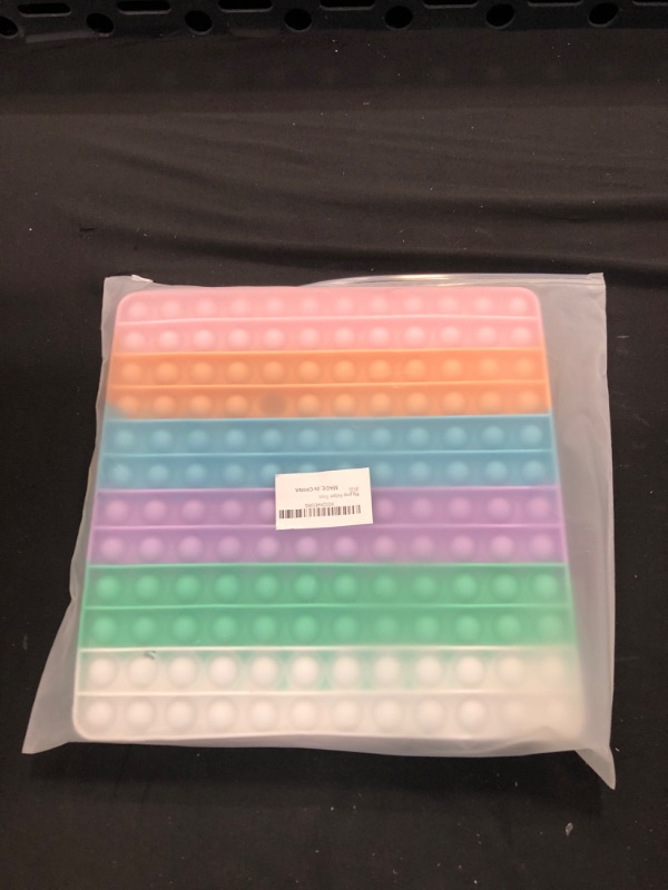 Photo 1 of Big Size Pop Bubble Sensory Fidget Toys, Big Rainbow Pop, 9.8 Inches Bubble Stress Reliever Silicone Pressure Relieving Toy,for Autistic Kids Special Needs Children Anxiety Adults (2Pack-Rainbows)