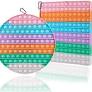 Photo 1 of Big Size Pop Bubble Sensory Fidget Toys, Big Rainbow Pop, 9.8 Inches Bubble Stress Reliever Silicone Pressure Relieving Toy,for Autistic Kids Special Needs Children Anxiety Adults (2Pack-Rainbows)