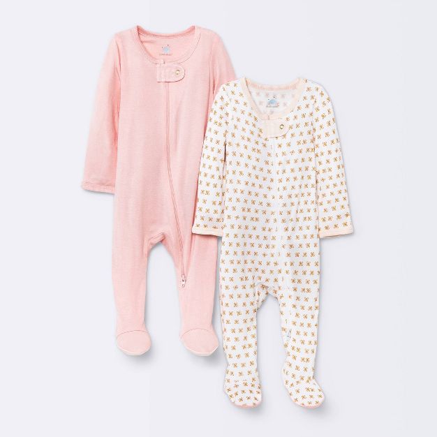 Photo 1 of Baby Girls' 2pk Modal Sleep N' Play - Cloud Island™ Pink--NB-0M