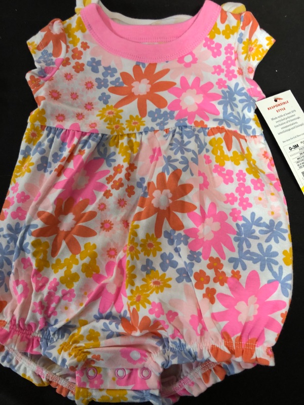 Photo 2 of Baby Girls' 2pk Floral Striped Romper - Cat & Jack™
0-3m