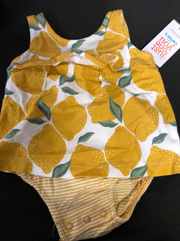 Photo 2 of Carter's Just One You® Baby Girls' Lemon Romper - Yellow

--newborn 