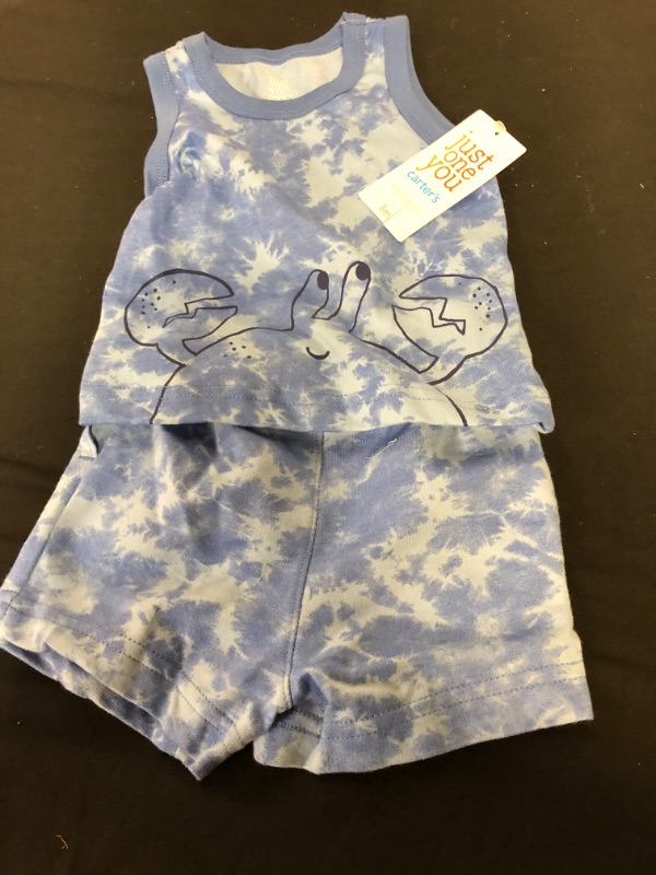 Photo 2 of Carter's Just One You® Baby Boys' Crab Tie-Dye Top & Bottom Set - Blue

-6m