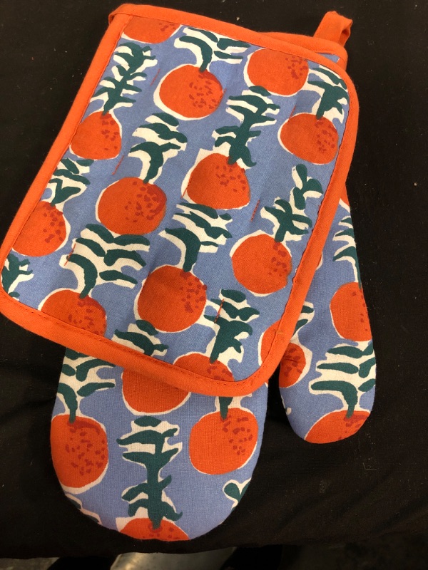 Photo 2 of 2pc Cotton Oven Mitt and Pot Holder - Threshold™