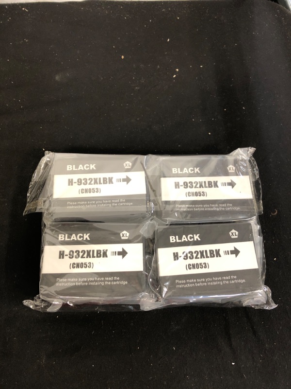 Photo 2 of 4-Pack ColorPrint Compatible 932XL Ink Cartridge Black High Yield Replacement for HP 932 XL 933XL 933 Work with OfficeJet 6600 6700 7612 6100 7610 7110 7620 7510 Laser Printer
