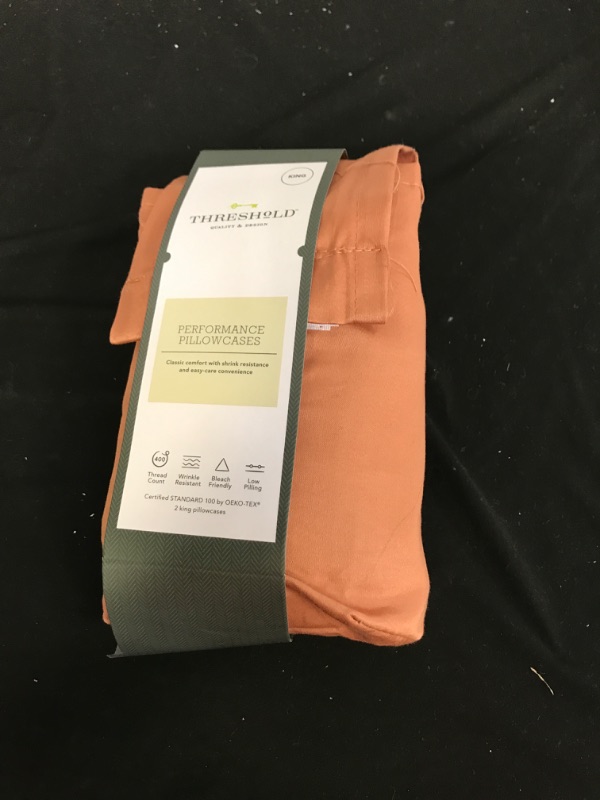 Photo 2 of 400 Thread Count Solid Performance Pillowcase Set - Threshold, King Size