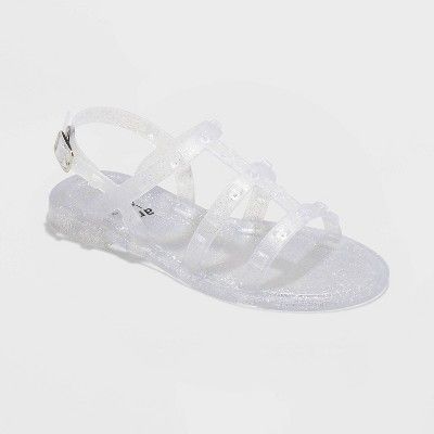 Photo 1 of Girls' Larkin Glitter Slide Sandals - art class™ Clear 4