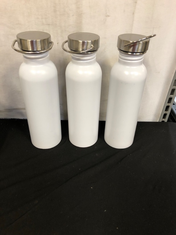 Photo 1 of 24oz Stainless Steel Single Wall Non-Vacuum Chug Water Bottle - Room Essentials™
{pack of 3}