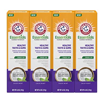 Photo 1 of Arm & Hammer Essentials Fluoride Toothpaste Healthy Teeth & Gums , 4.3 OZ, 4 Count, EXP 10/2022